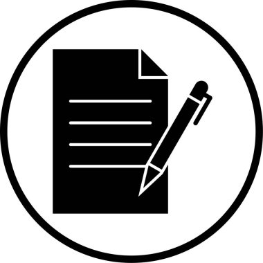 Belge simgesinin vektör illüstrasyonu