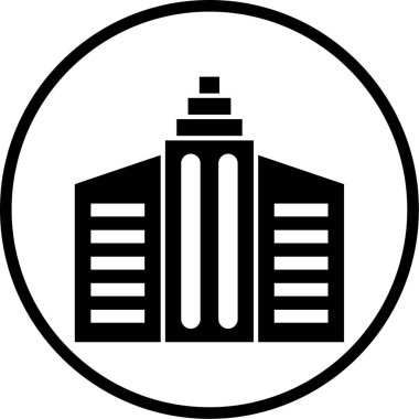 Modern yapı simgesinin vektör illüstrasyonu