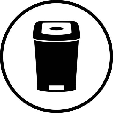 Bin simgesinin vektör illüstrasyonu