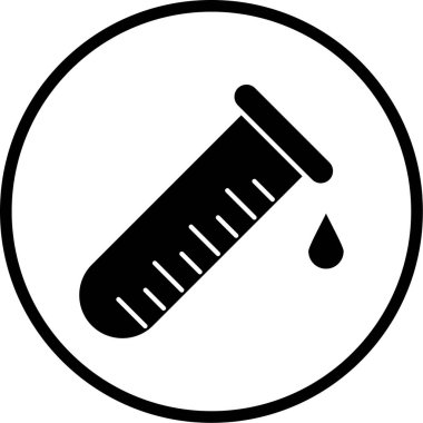 Test tübü simgesinin vektör illüstrasyonu