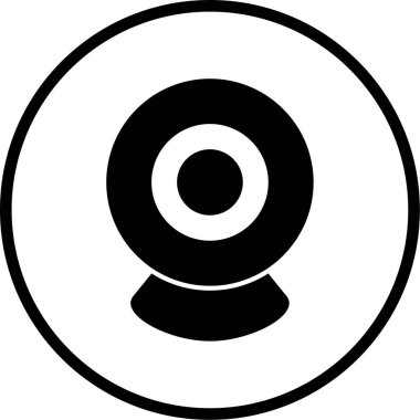 Kamera. Web simgesi basit illüstrasyon