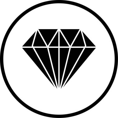 Elmas. Web simgesi basit illüstrasyon