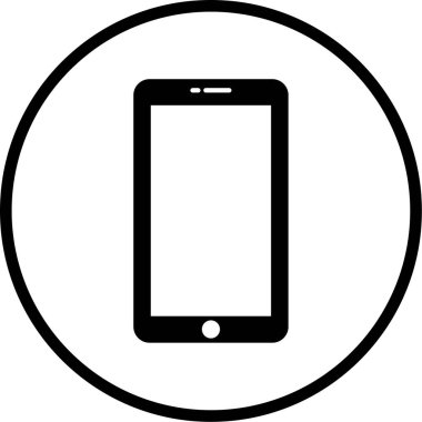 Cep telefonu simgesi, vektör illüstrasyonu