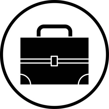 Evrak çantası simgesinin vektör illüstrasyonu