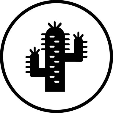 Kaktüs simgesi vektör illüstrasyonu
