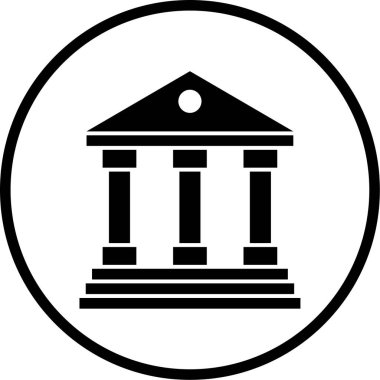 Banka simgesinin vektör illüstrasyonu