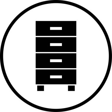 Dolap. Web simgesi basit illüstrasyon