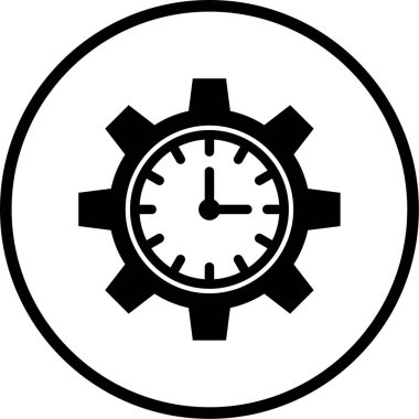 Saat. Web simgesi basit illüstrasyon