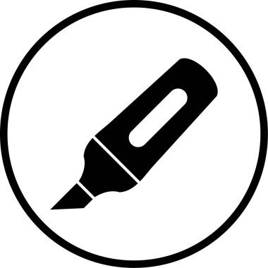 Kalem. Web simgesi basit illüstrasyon