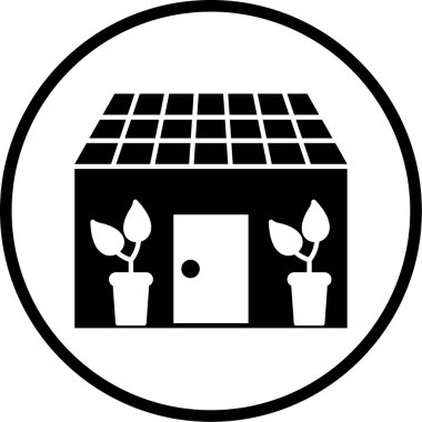 Bir bitki simgesinin vektör illüstrasyonu