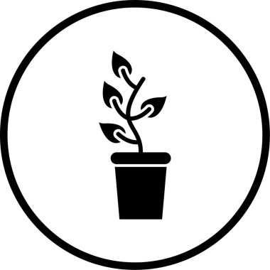 bitki simgesi vektör illüstrasyonu