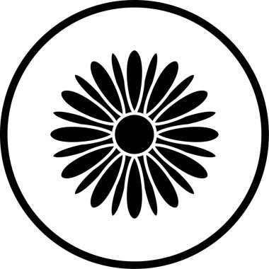 Çiçek. Web simgesi basit illüstrasyon