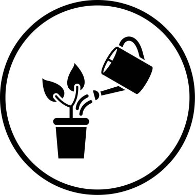 Bahçıvanlık. Web simgesi basit illüstrasyon