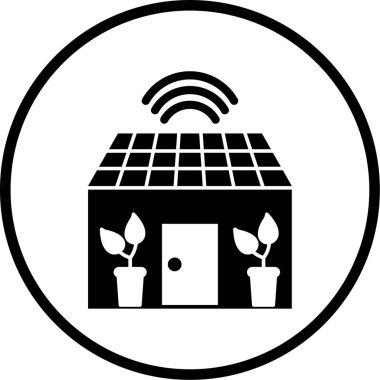 Bir bitki simgesinin vektör illüstrasyonu