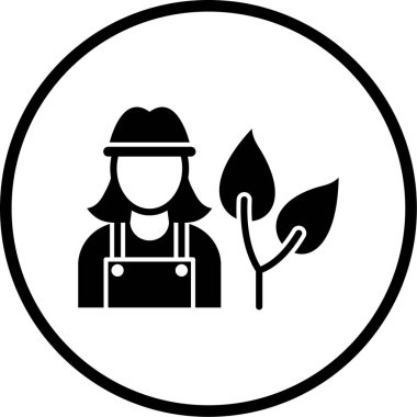 Bir bahçıvan simgesinin vektör illüstrasyonu