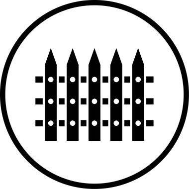 Çit. Web simgesi basit illüstrasyon