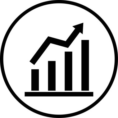 iş grafiği simgesi, vektör illüstrasyonu