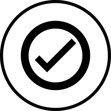 Moda biçimi izole edilmiş arkaplanda işaret simgesini işaretle