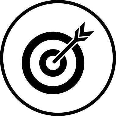 Hedef. Web simgesi basit illüstrasyon