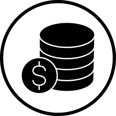 Dolar. Web simgesi basit illüstrasyon