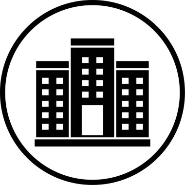 Otelde. Web simgesi basit illüstrasyon