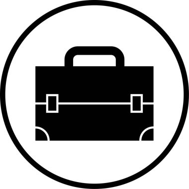 Evrak çantası simgesinin vektör illüstrasyonu