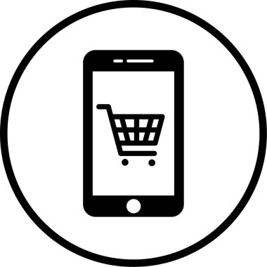 Cep telefonu simgesi, vektör illüstrasyonu