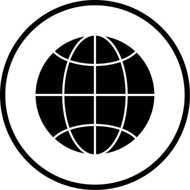 Dünya. Web simgesi basit illüstrasyon