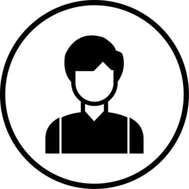 kullanıcı. Web simgesi basit illüstrasyon