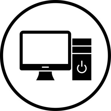 Bilgisayar. Web simgesi basit illüstrasyon