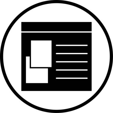 Belge. Web simgesi basit illüstrasyon