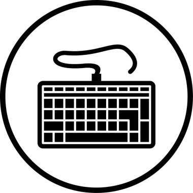 Klavye. Web simgesi basit illüstrasyon