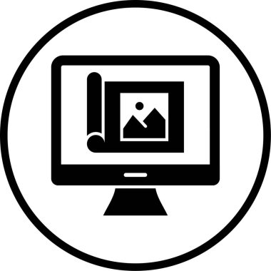 vektör lcd simgesi illüstrasyonu