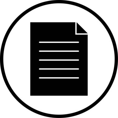 Belge. Web simgesi basit illüstrasyon