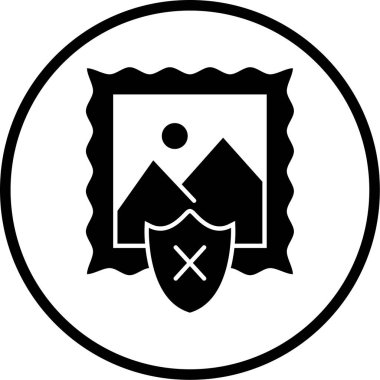 Rozet simgesinin vektör illüstrasyonu