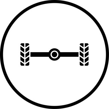 Bir araba simgesinin vektör illüstrasyonu