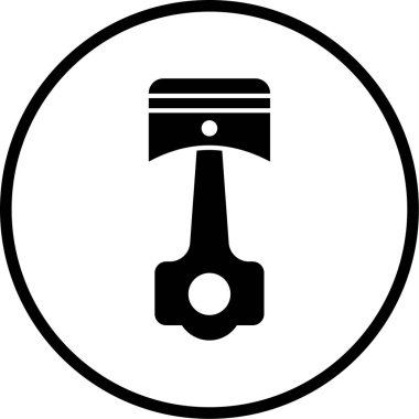 Araba motoru simgesi. vektör illüstrasyonu