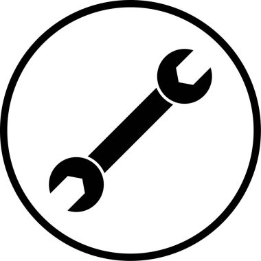 İngiliz anahtarı. Web simgesi basit tasarım