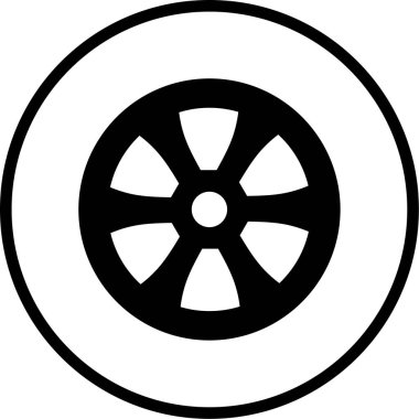 Araba lastiği ikonu. vektör illüstrasyonu