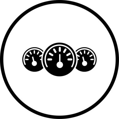 Hız göstergesi simgesinin vektör illüstrasyonu