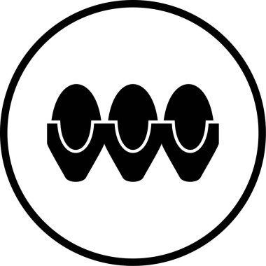 Yumurtalar. Web simgesi basit illüstrasyon