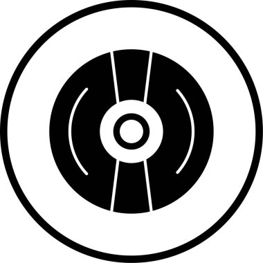 CD mi? Web simgesi basit illüstrasyon