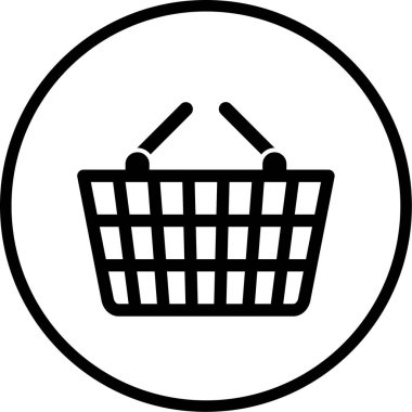 Alışveriş arabası simgesi, vektör illüstrasyonu