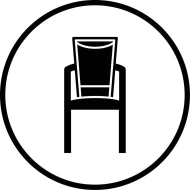 Sandalye. Web simgesi basit illüstrasyon