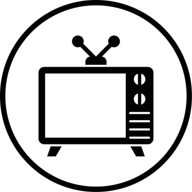 Televizyon. Web simgesi basit illüstrasyon