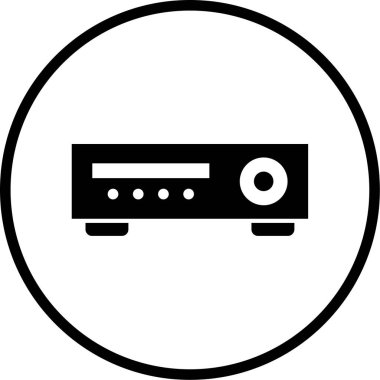 Radyo. Web simgesi basit illüstrasyon