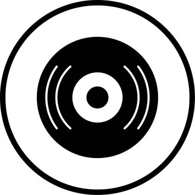 CD mi? Web simgesi basit illüstrasyon