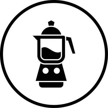 Kahve makinesi simgesi, vektör illüstrasyonu