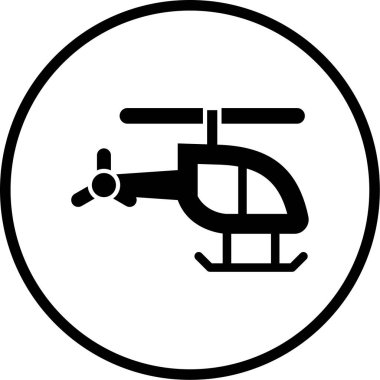 Helikopter. Web simgesi basit illüstrasyon