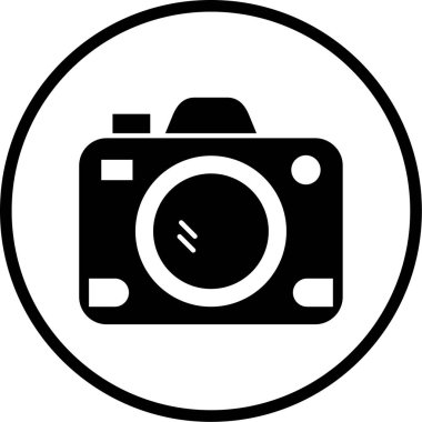 fotoğraf makinesi simgesi, vektör illüstrasyonu